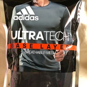 NWT ADIDAS LONG SLEEVE CREW WITH BREATHABLE MESH